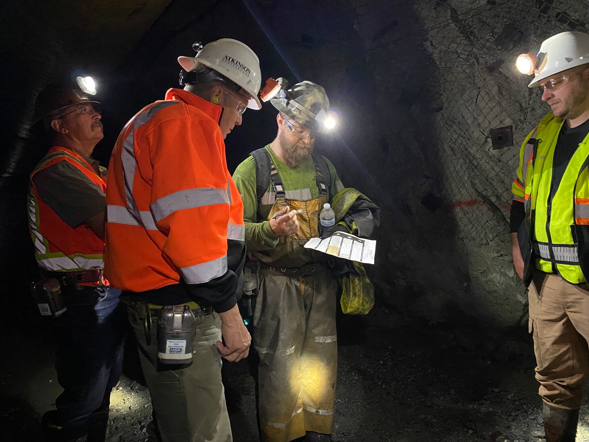 Safety Review underground at Lucky Shot